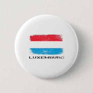 Luxemburg Vlag Europa Reizen Vakantie Europa Luxe Ronde Button 5,7 Cm