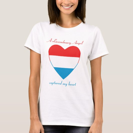 Luxemburg Vlag Hartendief T-Shirt (Voorkant)