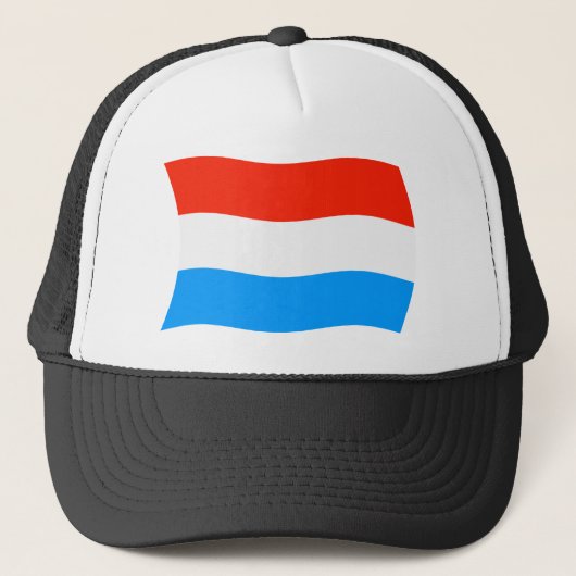 Luxemburg Vlag Hoed Trucker Pet (Voorkant)