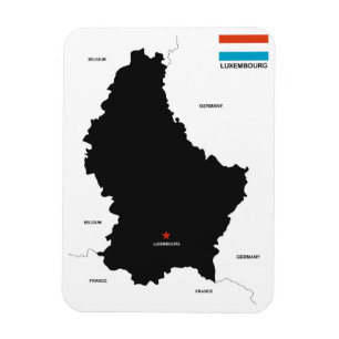 luxemburg vlag land politieke kaart magneet