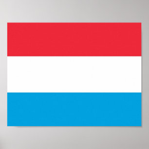 Luxemburg - vlag - poster