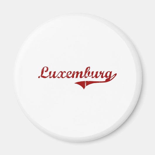 Luxemburg Wisconsin Classic Design Magneet (Voorkant)