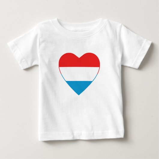 Luxemburgs Flag Hart T-shirt (Voorkant)