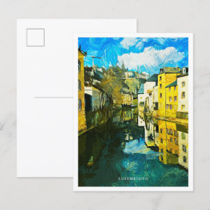 Luxemburgs mooi olieverflandschap briefkaart