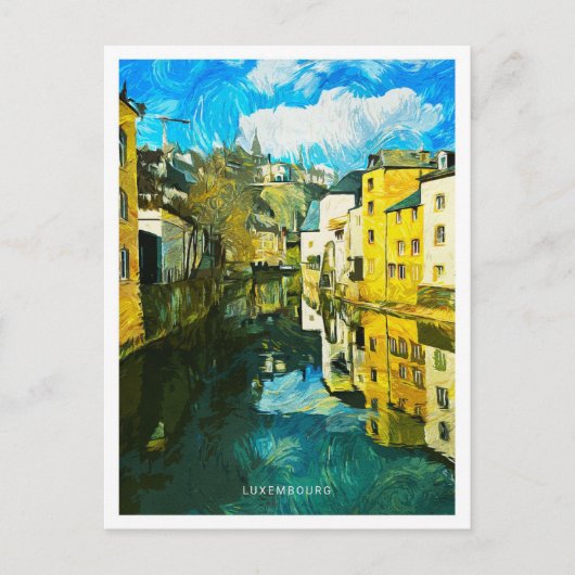 Luxemburgs mooi olieverflandschap briefkaart (Voorkant)