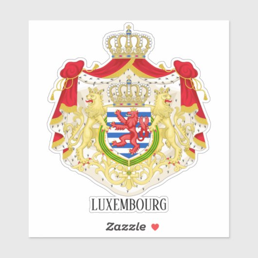 Luxemburgs nationaal wapenschild sticker (Vel)