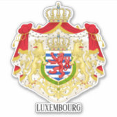 Luxemburgs nationaal wapenschild sticker (Voorkant)
