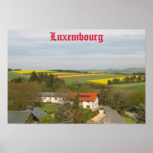 Luxemburgs platteland poster (Voorkant)
