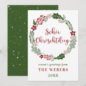 Luxemburgs Prettig kerstfeest, op maat Feestdagenkaart (Voorkant / Achterkant)