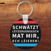 Luxemburgs Sleutelhanger: zwart Sleutelhanger (Voorkant)