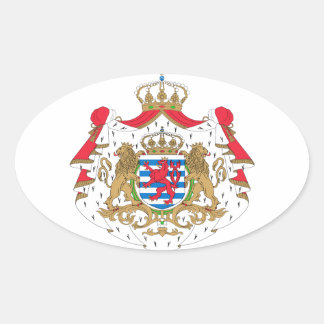 Luxemburgs Wapen Ovale Sticker