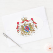 Luxemburgs Wapen Ovale Sticker (Envelop)