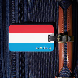 Luxemburgse Bagagelabels, patriottische vlag Bagagelabel