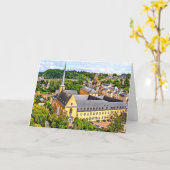 Luxemburgse Cityscape-fotokaart Kaart (Gele Bloem)