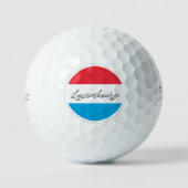 Luxemburgse Golf Balls, vlaggolfers / patriotten Golfballen (Voorkant)