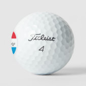 Luxemburgse Golf Balls, vlaggolfers / patriotten Golfballen (Logo)