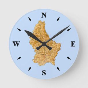 Luxemburgse kaartklok ronde klok