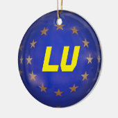 Luxemburgse kerstversiering keramisch ornament (Links)