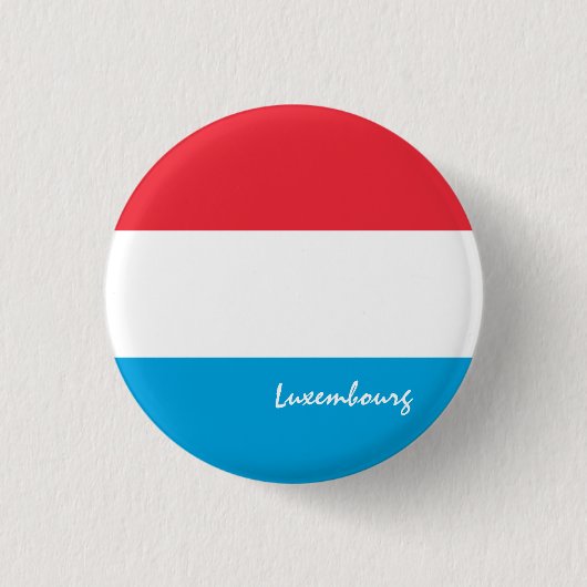 Luxemburgse knop, patriottische Luxemburgse vlag Ronde Button 3,2 Cm (Voorkant)
