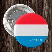 Luxemburgse knop, patriottische Luxemburgse vlag Ronde Button 3,2 Cm