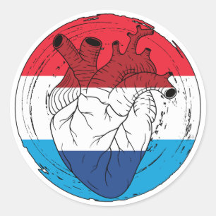 Luxemburgse Koningsdag Nederlands Nederland Ronde Sticker