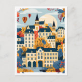 Luxemburgse kunst Vintage Travel Illustration Briefkaart (Voorkant)
