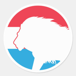 Luxemburgse leeuw Luxemburgse nationale dierenvlag Ronde Sticker