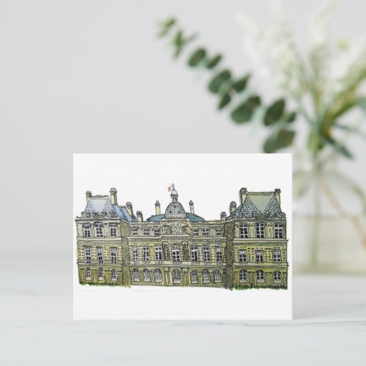 Luxemburgse Palace-tekening Briefkaart (Staand voorkant)