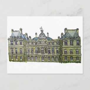 Luxemburgse Palace-tekening Briefkaart