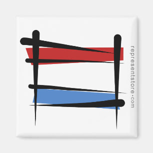 Luxemburgse penseelvlag magneet