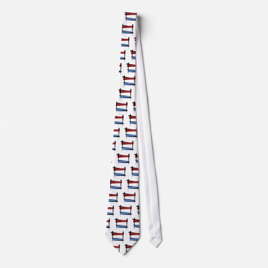 Luxemburgse penseelvlag stropdas (Voorkant)
