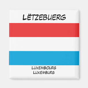 Luxemburgse Talen Vlaggen Square Magnet
