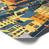 Luxemburgse Vintage Retro Travel Illustration Poster (Hoek)