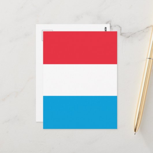 Luxemburgse vlag briefkaart (Voorkant / Achterkant in situ)