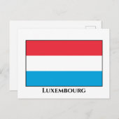 Luxemburgse vlag briefkaart (Voorkant / Achterkant)