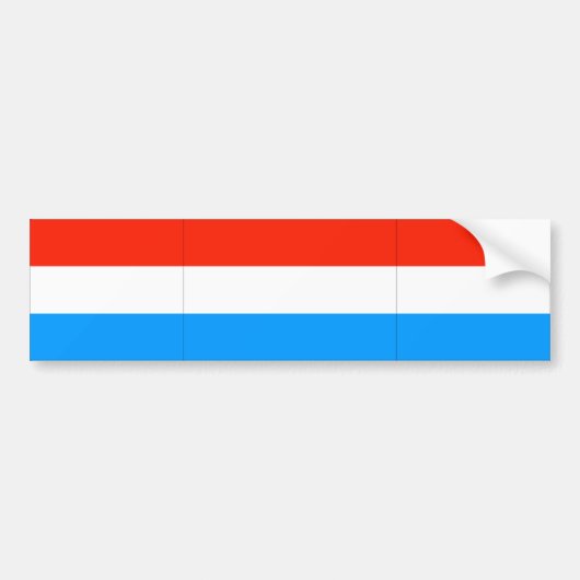 Luxemburgse vlag bumpersticker (Voorkant)