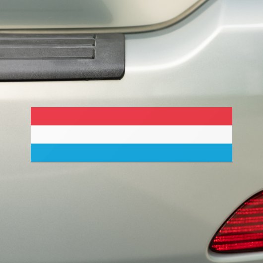 Luxemburgse vlag bumpersticker (Op auto)