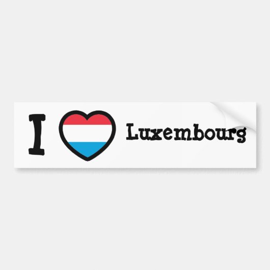 Luxemburgse vlag bumpersticker (Voorkant)