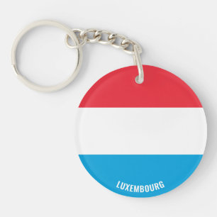 Luxemburgse vlag Charming Patriotic Sleutelhanger