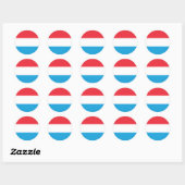 Luxemburgse vlag Classic ronde Sticker (Vel)