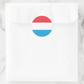 Luxemburgse vlag Classic ronde Sticker (Tas)