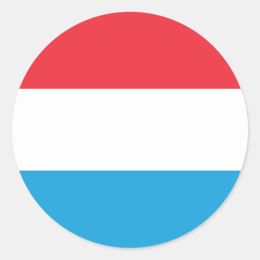 Luxemburgse vlag Classic ronde Sticker (Voorkant)