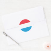 Luxemburgse vlag Classic ronde Sticker (Envelop)