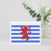 Luxemburgse vlag (de facto) briefkaart (Staand voorkant)