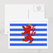 Luxemburgse vlag (de facto) briefkaart (Voorkant / Achterkant)