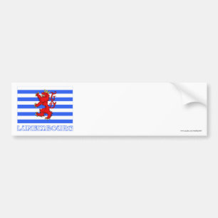 Luxemburgse vlag (de facto) met naam bumpersticker