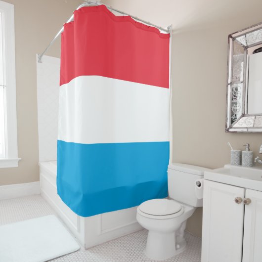 Luxemburgse vlag douchegordijn (In situ)