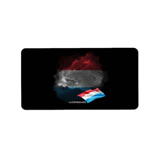 Luxemburgse vlag etiket (Voorkant)