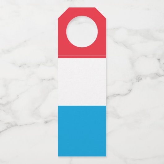 Luxemburgse vlag flessenhanger (Voorkant)