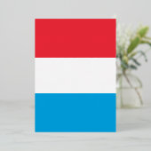 Luxemburgse vlag folie uitnodiging (Staand Voorkant)